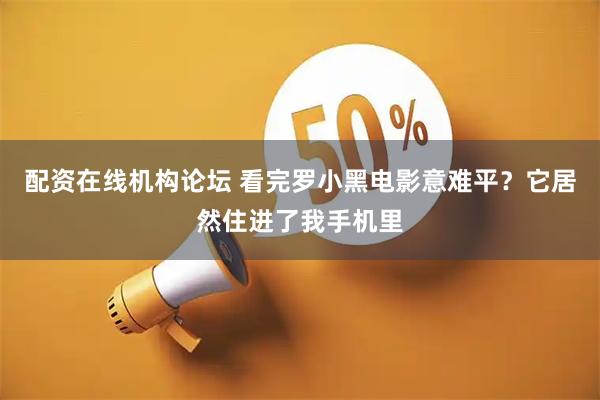 配资在线机构论坛 看完罗小黑电影意难平？它居然住进了我手机里