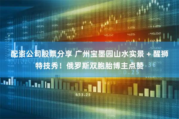 配资公司股票分享 广州宝墨园山水实景 + 醒狮特技秀！俄罗斯双胞胎博主点赞